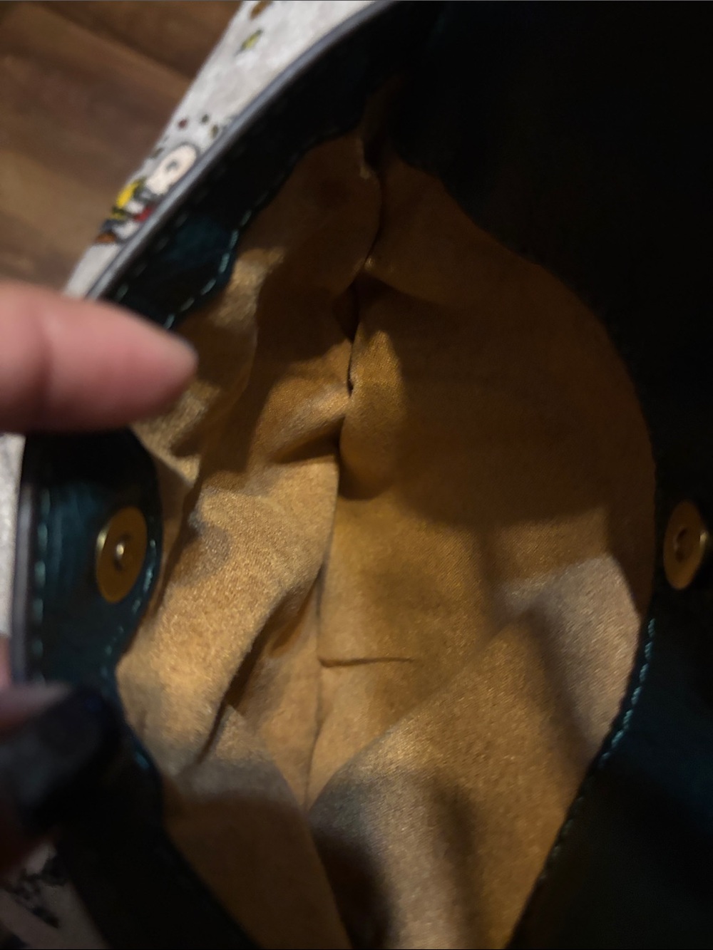 Leather Shoulder Bag in Teal - American Leather Co. - Picture 5 of 7